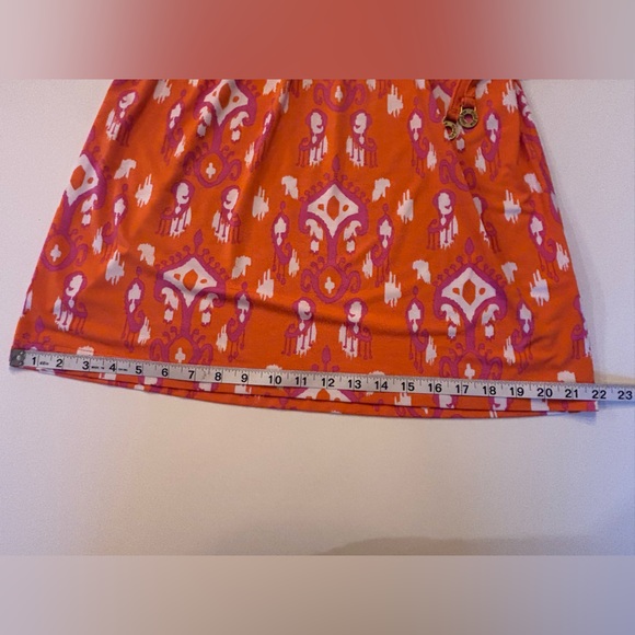 Mud Pie Orange and Pink Scoop neck tank geometric Dress .Women’s Medium - Picture 6 of 16